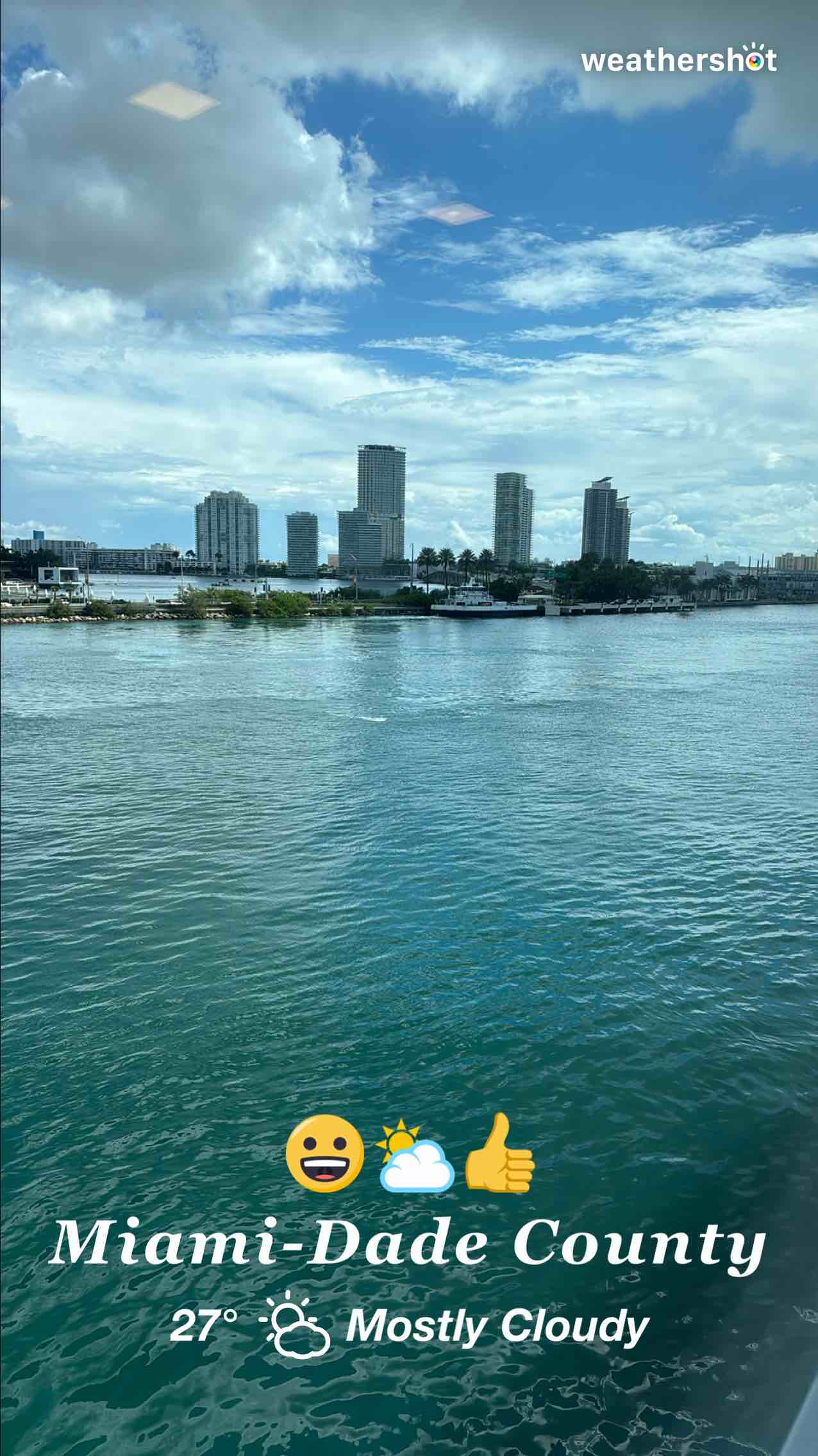 Partly cloudy weather in Miami Beach, 81°F — September 13, 2025 (community photo)