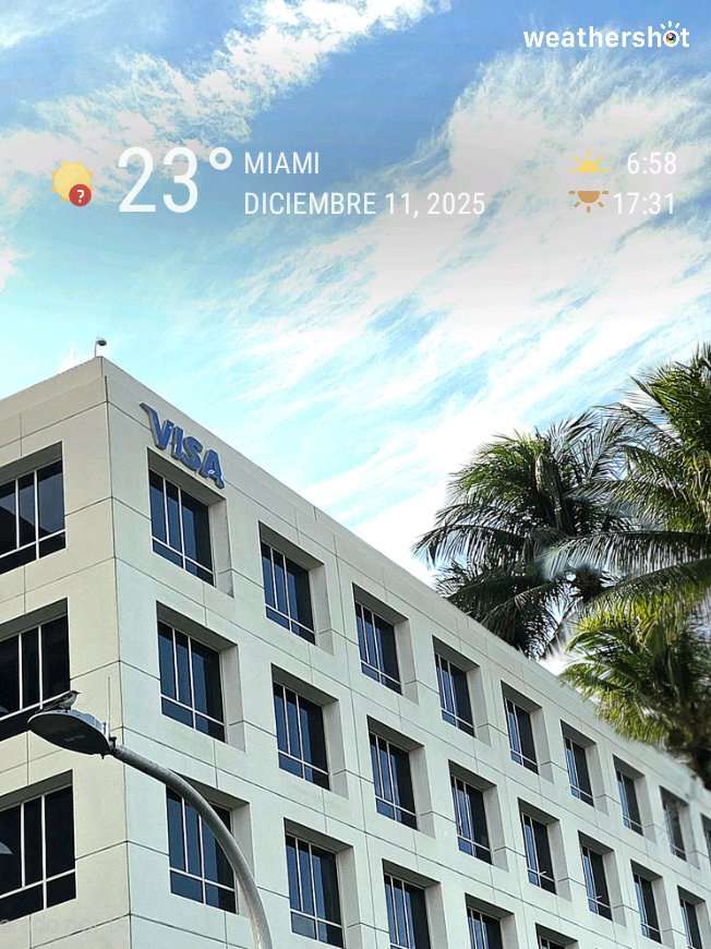 Weather in Miami, 73°F — December 11, 2025 (community photo)