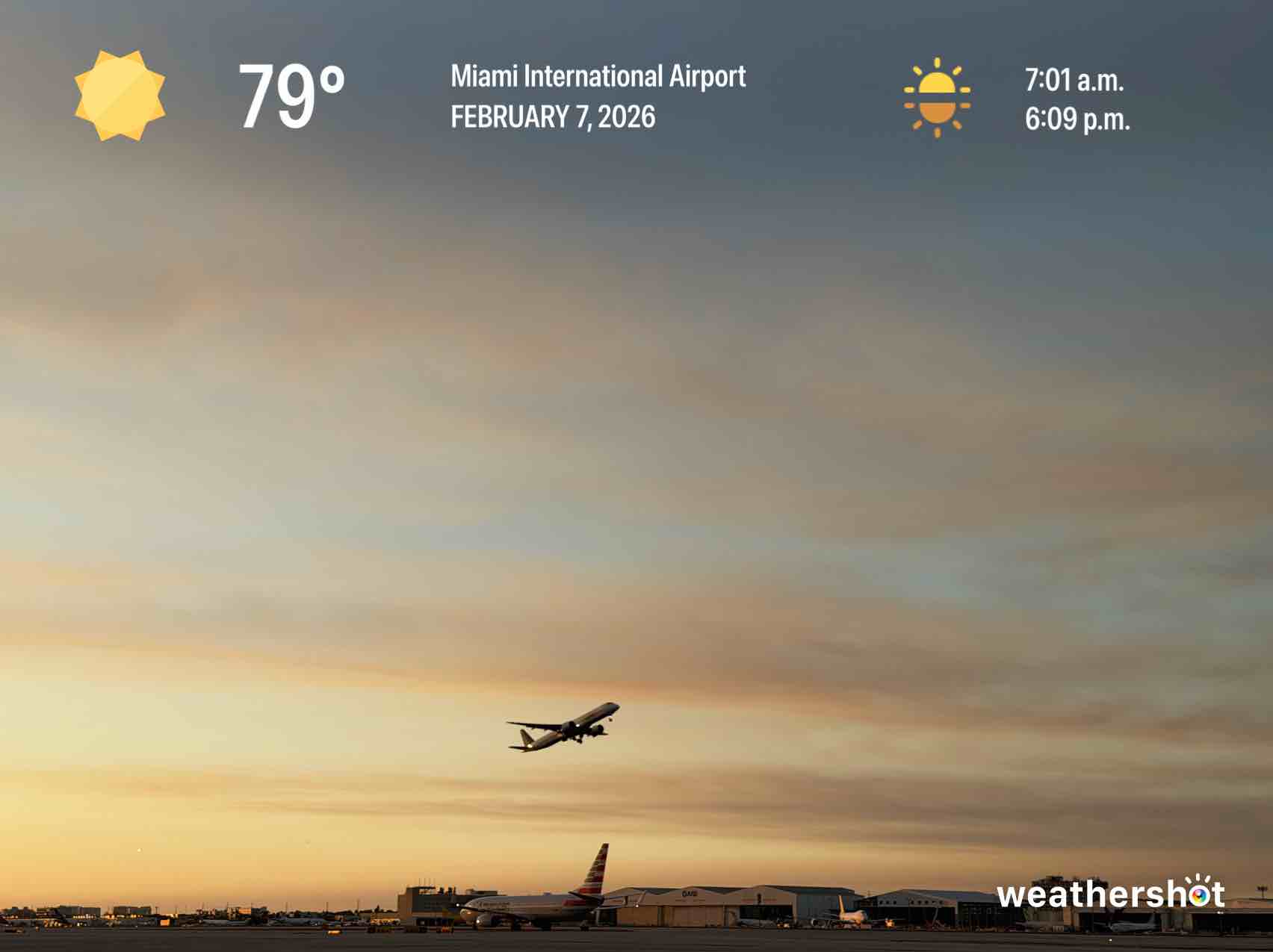 Clear weather in Doral, 79°F — February 7, 2026 (community photo)