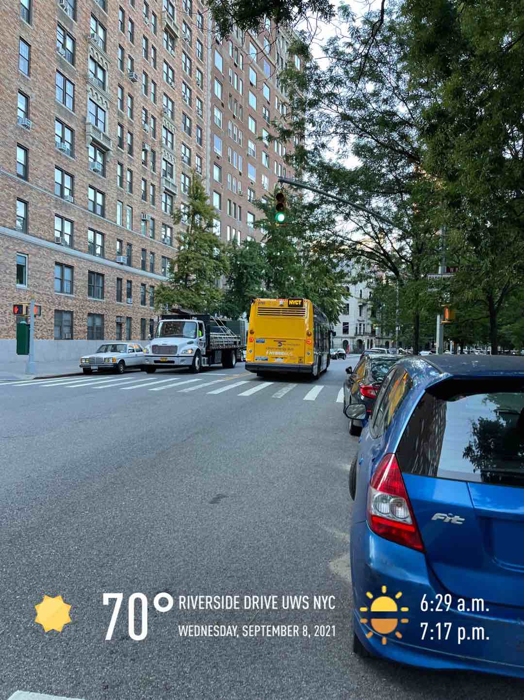 Clear weather near New York, 70°F — September 8, 2021 (community photo)
