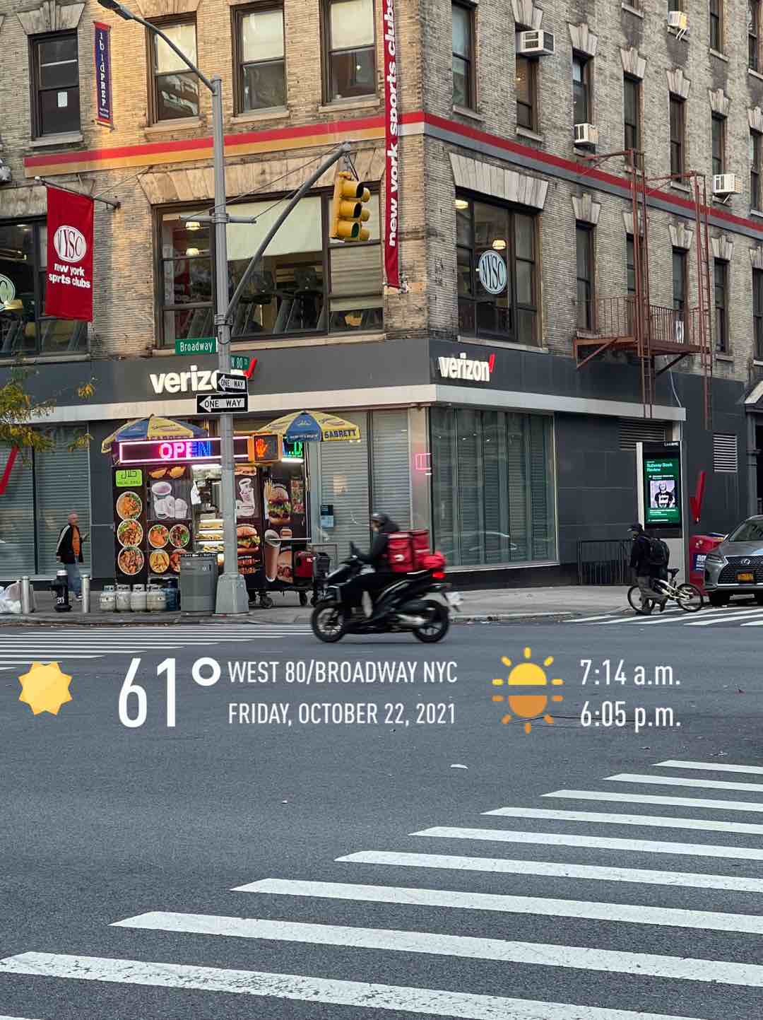 Clear weather near New York, 61°F — October 22, 2021 (community photo)