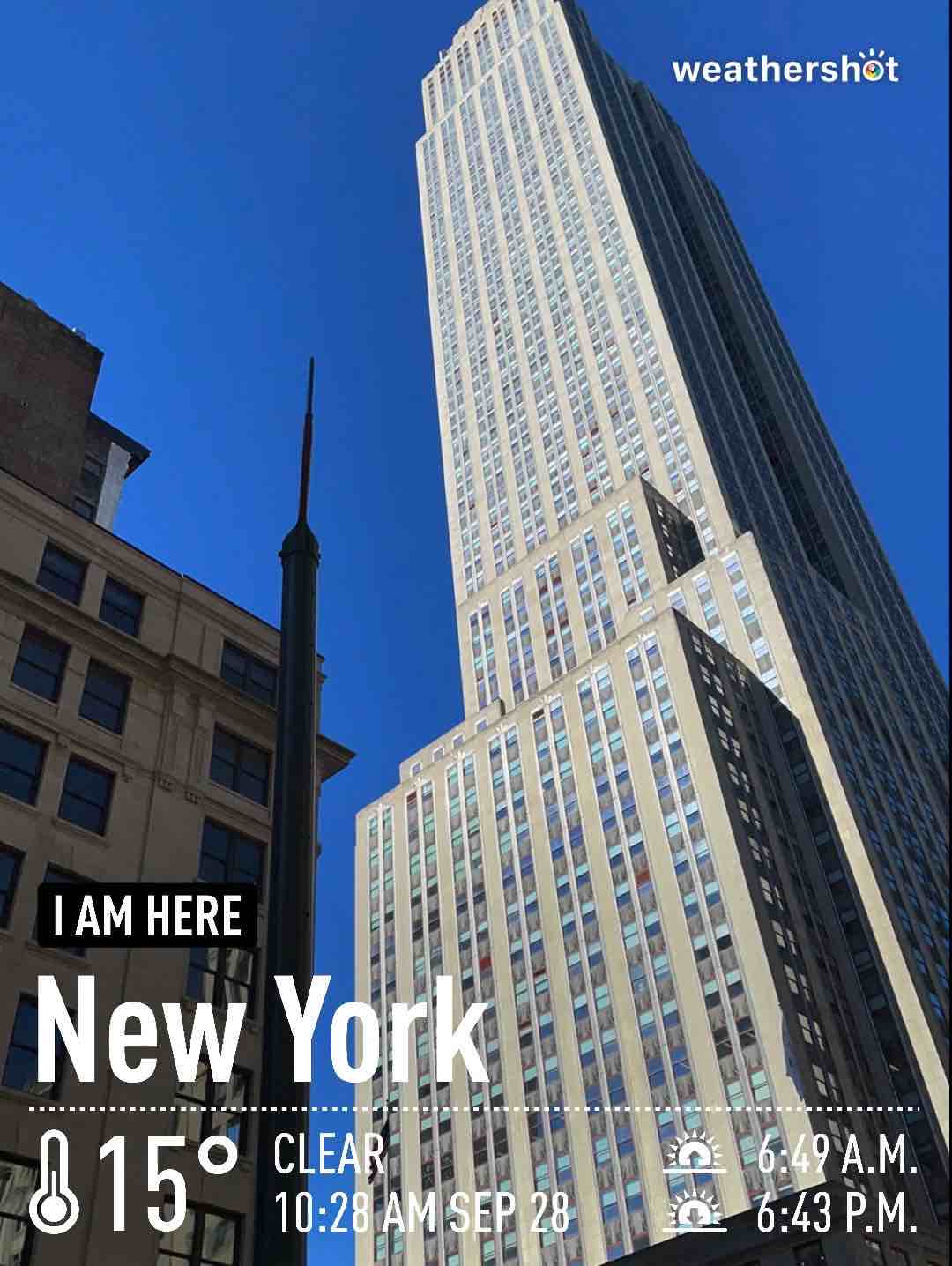 Weather near New York, 59°F — September 28, 2022 (community photo)