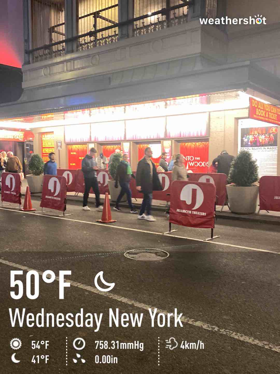 Clear night weather near New York, 50°F — October 19, 2022 (community photo)