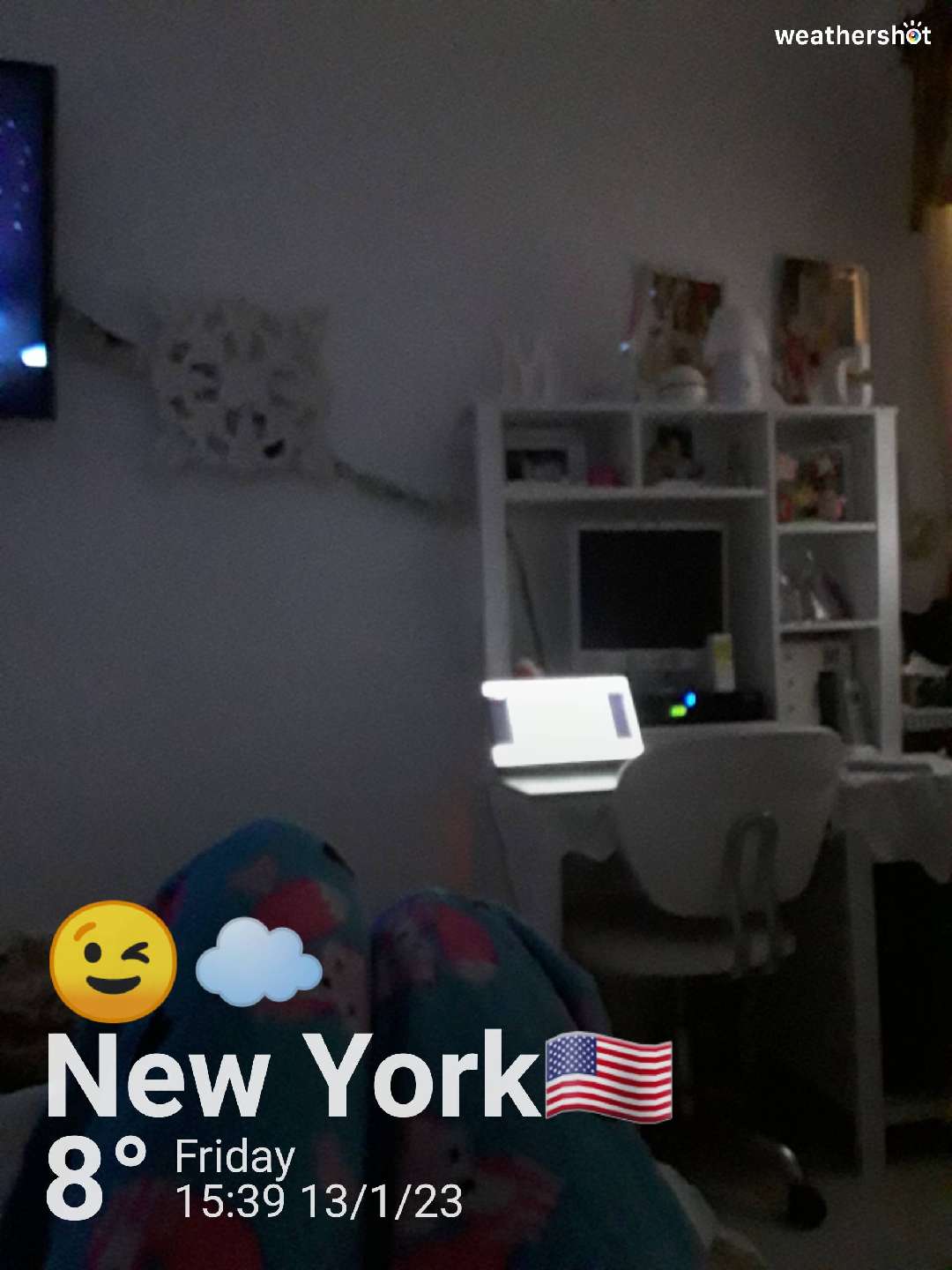Cloudy weather near New York, 46°F — January 13, 2023 (community photo)