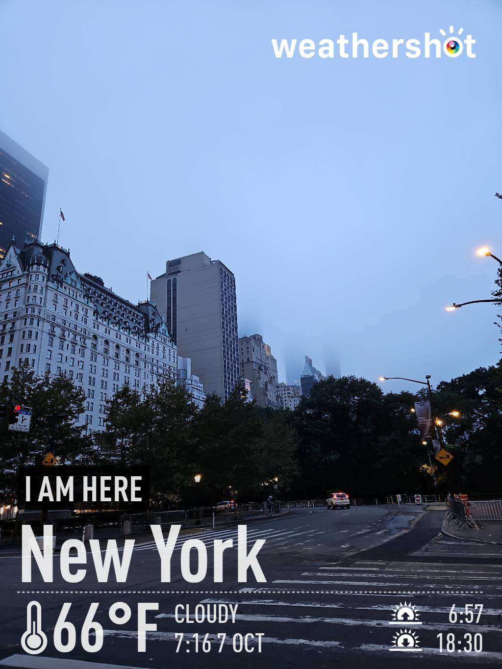 Cloudy weather near New York, 66°F — October 7, 2023 (community photo)