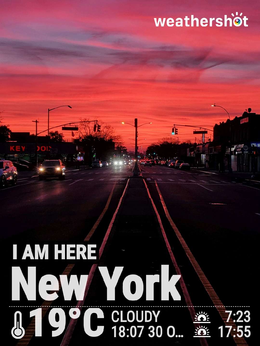 Clear night weather near New York, 52°F — October 30, 2024 (community photo)