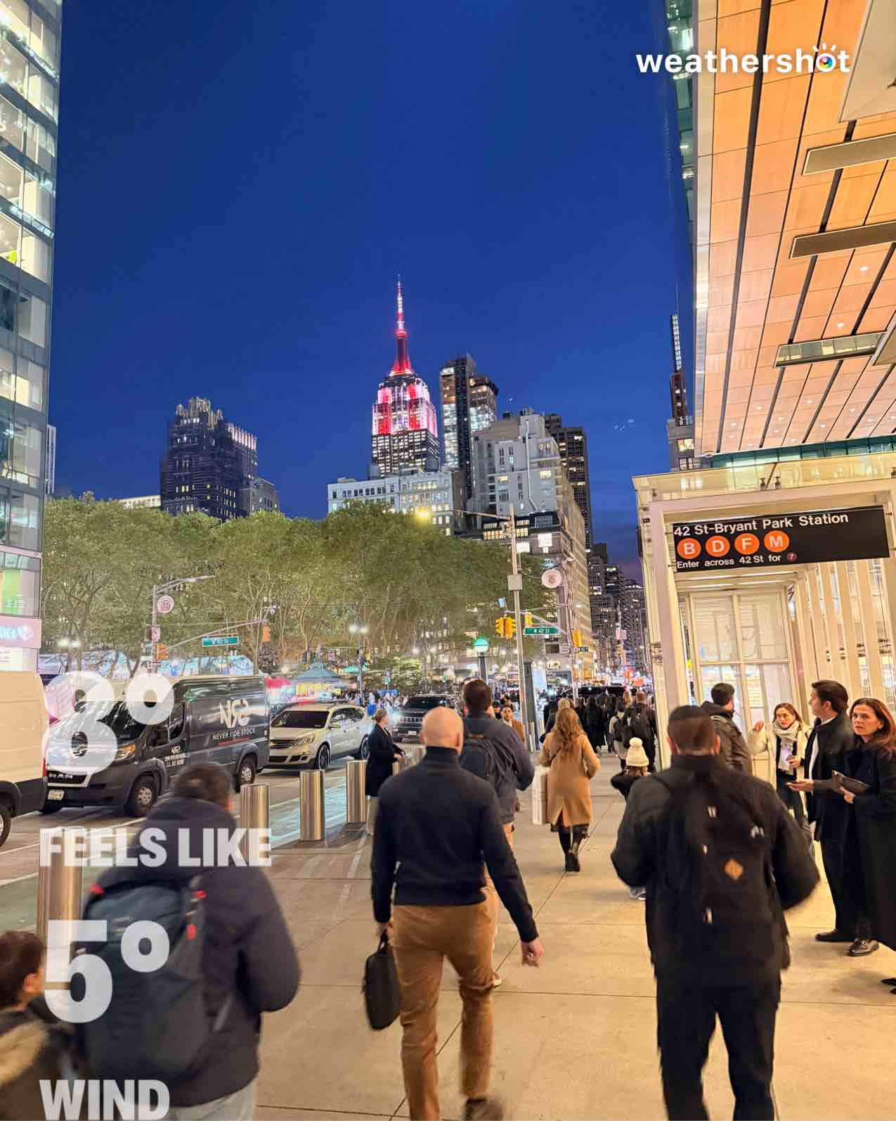 Weather near New York, 46°F — November 6, 2025 (community photo)