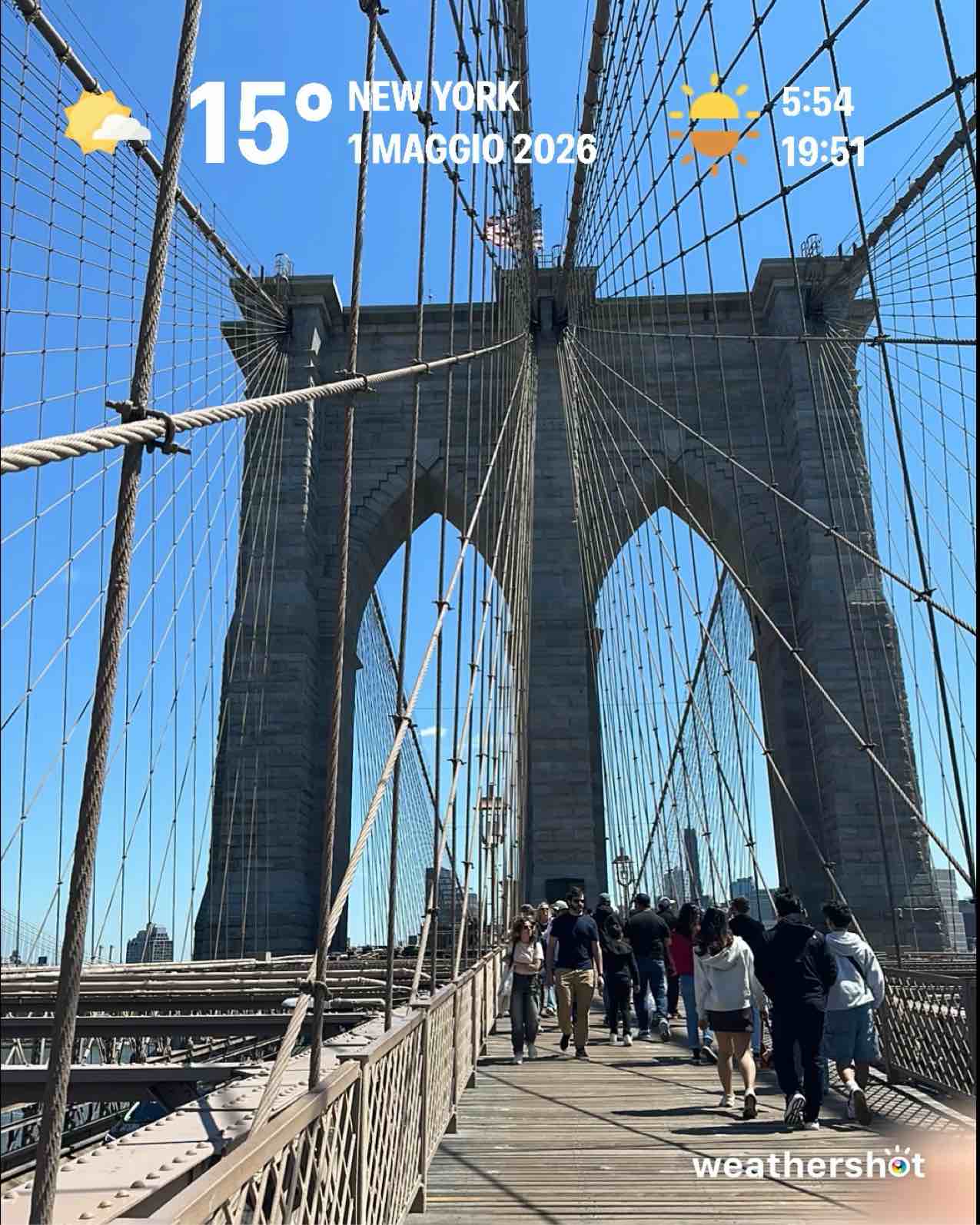 Partly cloudy weather near New York, 59°F — May 1, 2026 (community photo)