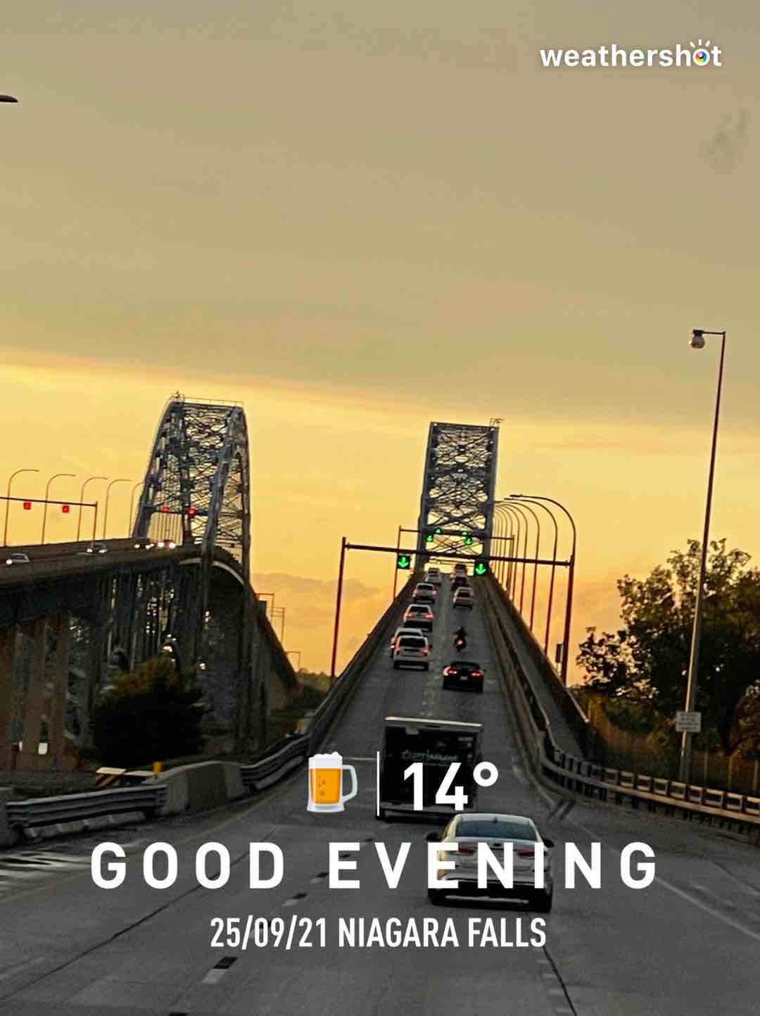 Clear night weather in Niagara Falls, 57°F — September 25, 2021 (community photo)