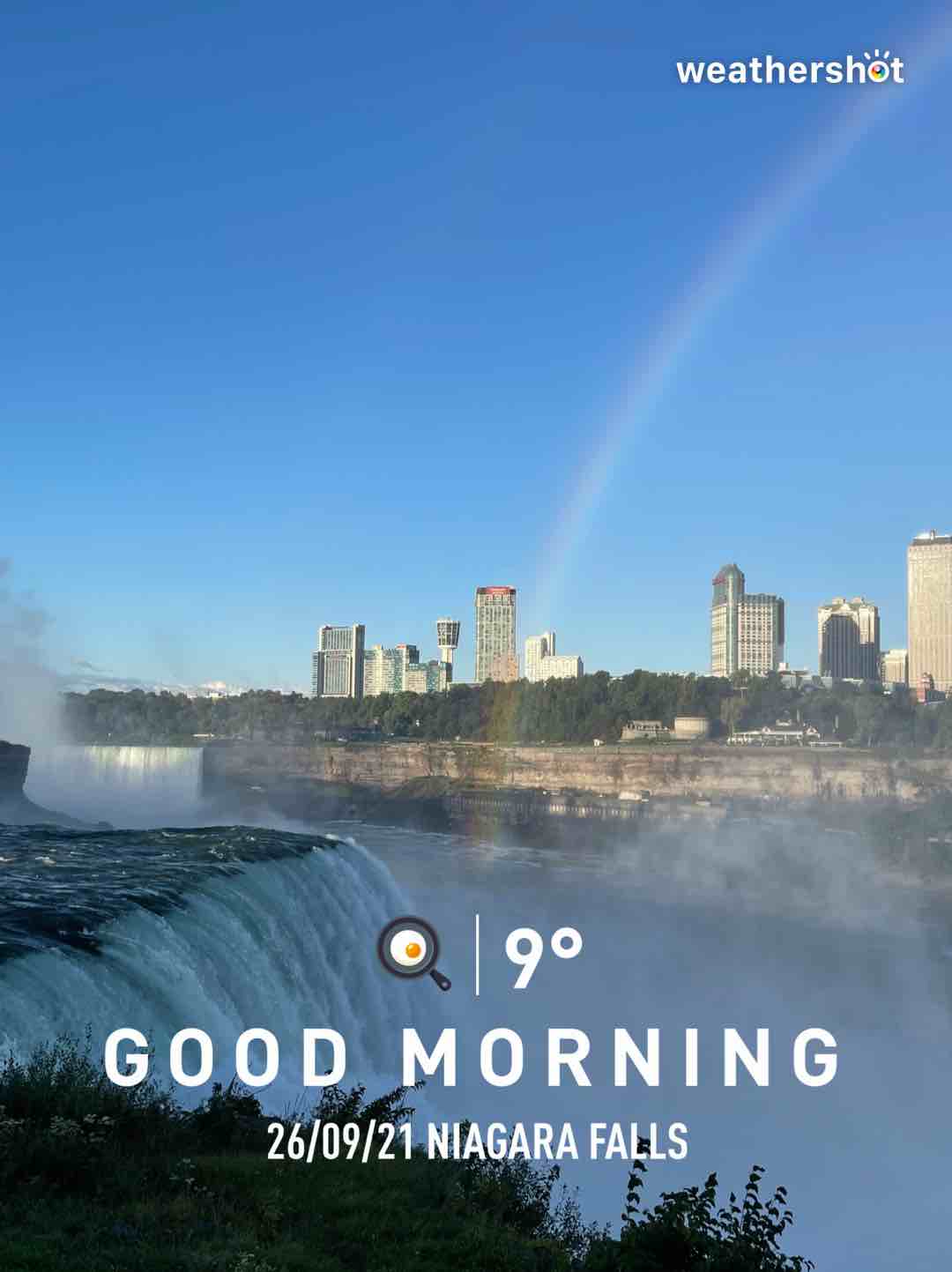 Clear night weather in Niagara Falls, 48°F — September 26, 2021 (community photo)