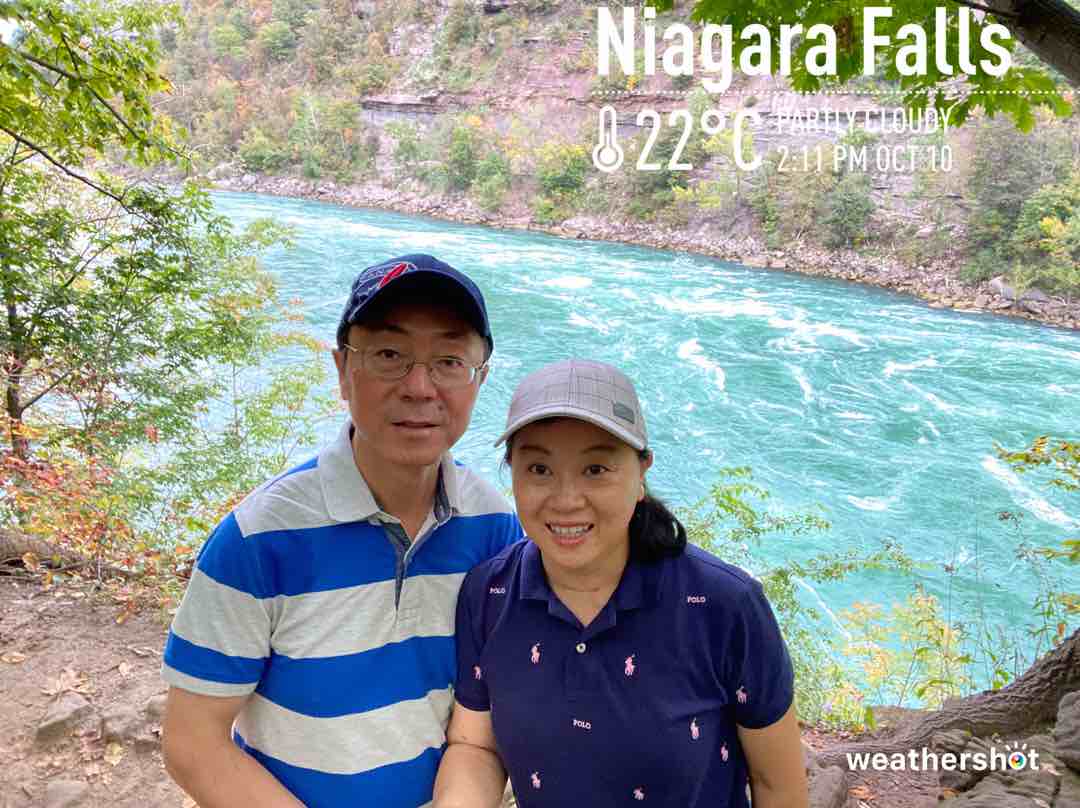 Partly cloudy weather in Niagara Falls, 72°F — October 10, 2021 (community photo)