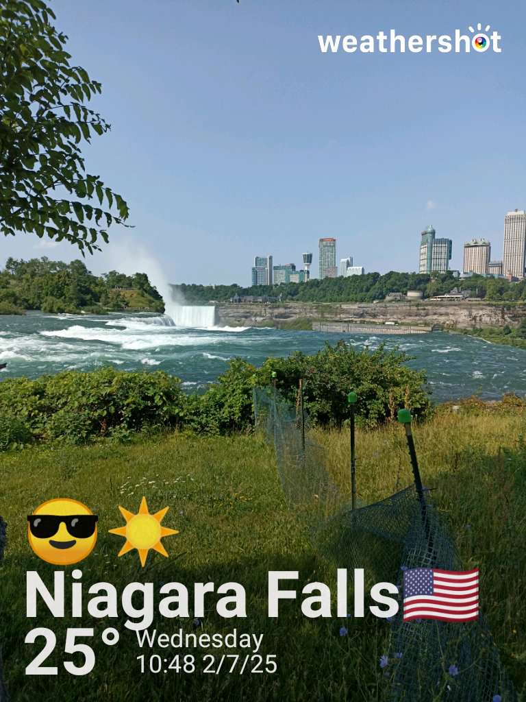 Sunny weather in Niagara Falls, 77°F — July 2, 2025 (community photo)