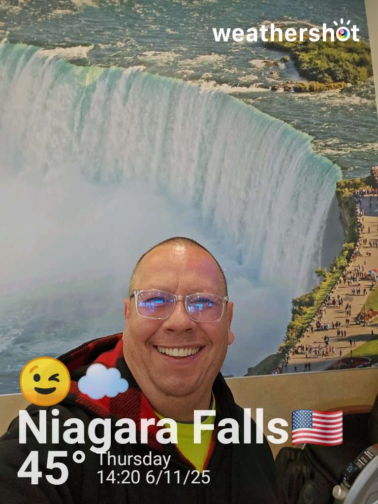 Cloudy weather in Niagara Falls, 45°F — November 6, 2025 (community photo)
