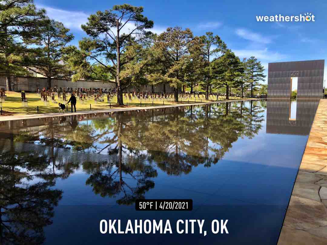 Sleet weather in Oklahoma City, 50°F — April 21, 2021 (community photo)