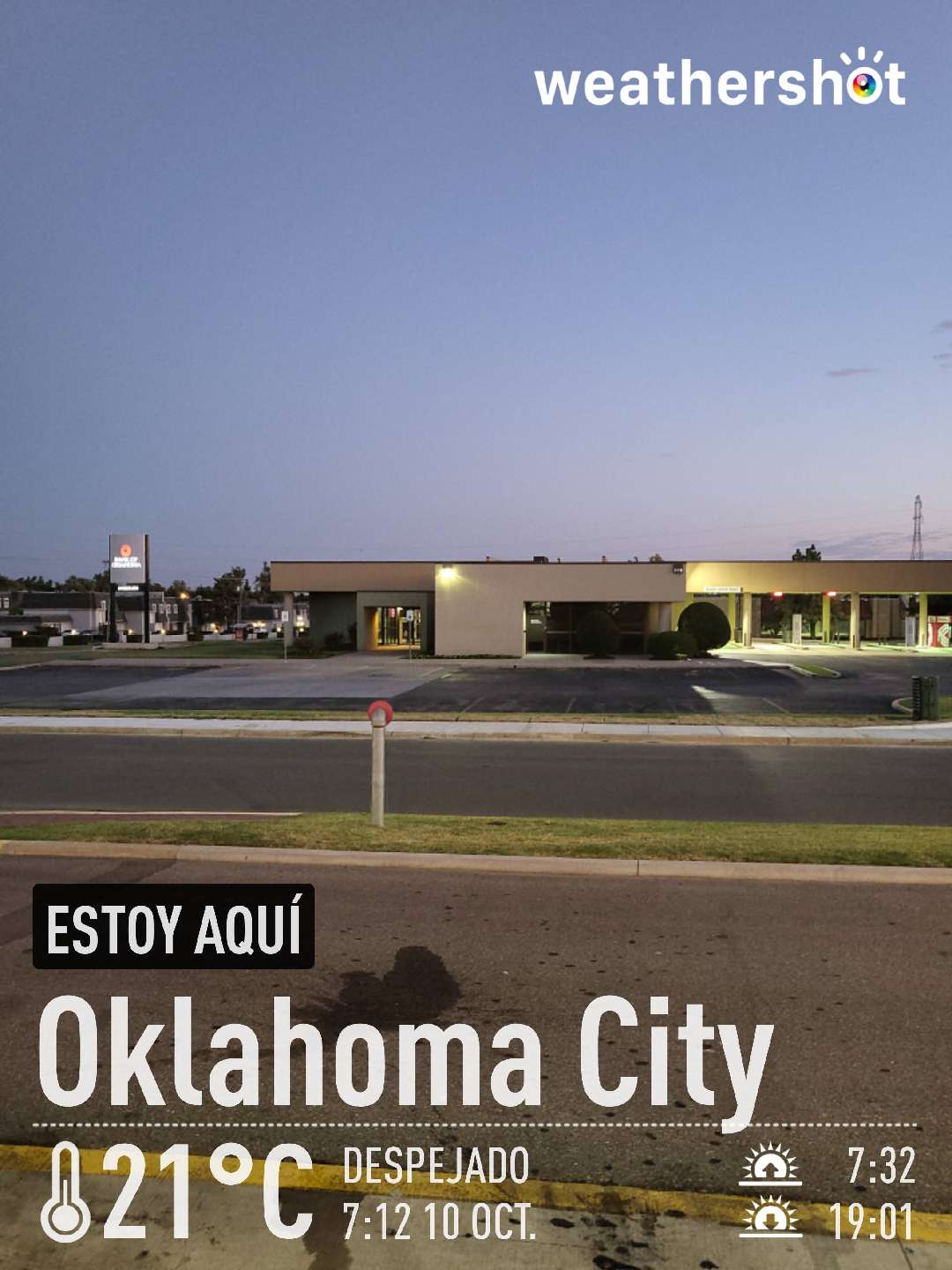 Weather in Oklahoma City, 70°F — October 10, 2021 (community photo)