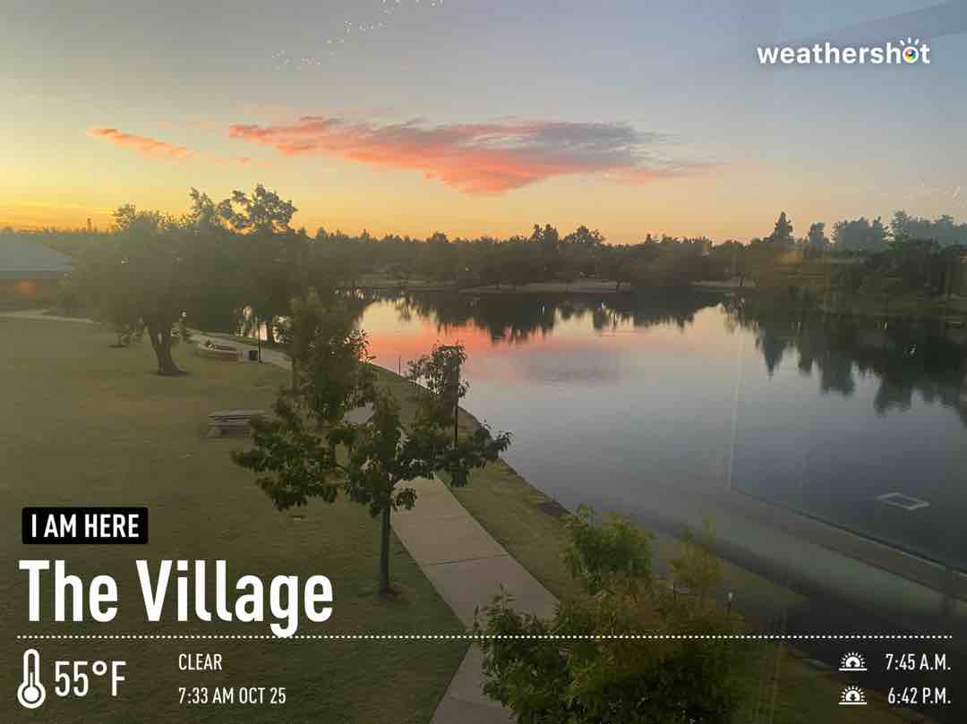 Weather in The Village, 55°F — October 25, 2021 (community photo)