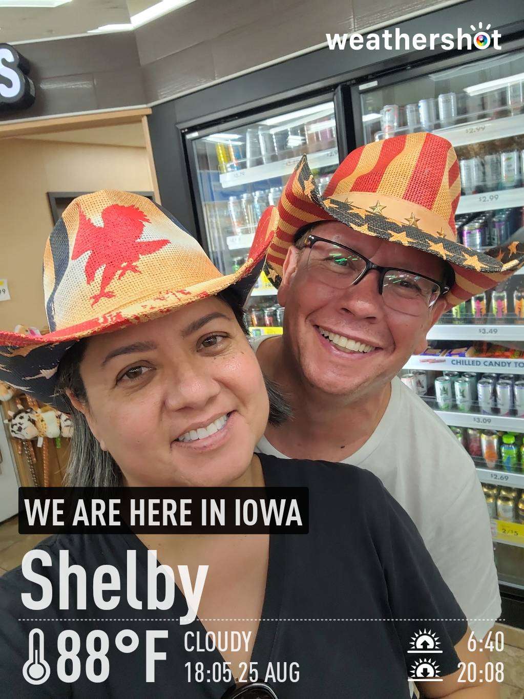 Cloudy weather in Shelby, 88°F — August 25, 2023 (community photo)