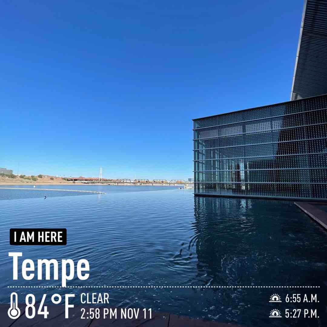 Weather in Tempe, 84°F — November 11, 2021 (community photo)