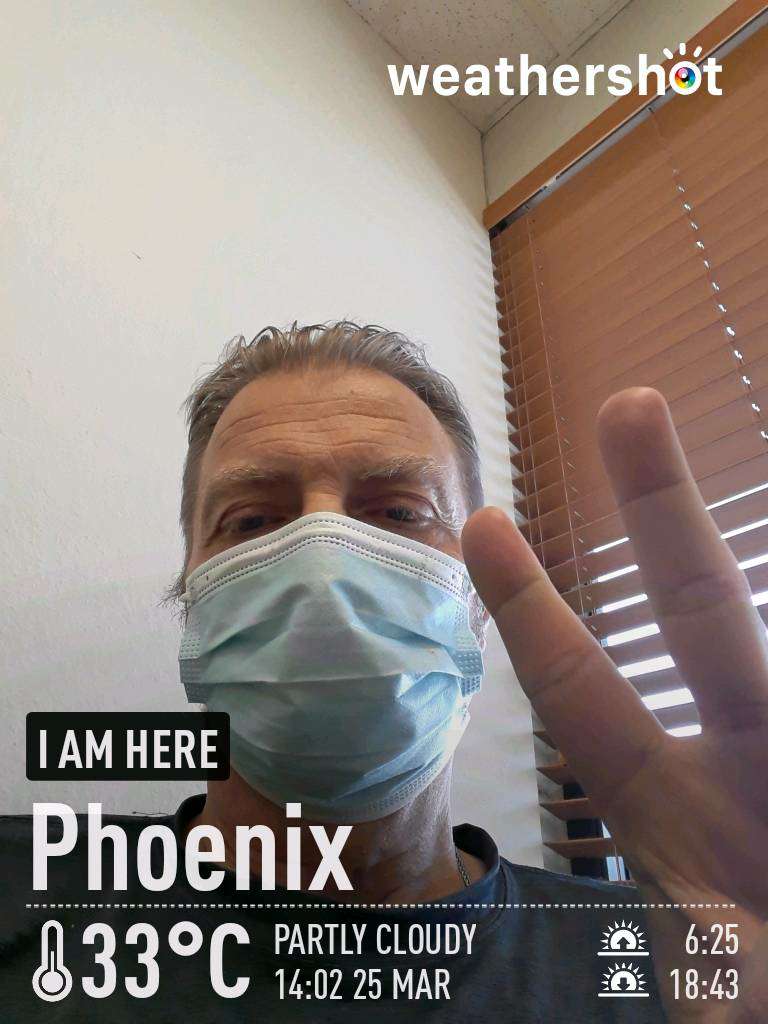 Partly cloudy weather in Phoenix, 91°F — March 25, 2022 (community photo)