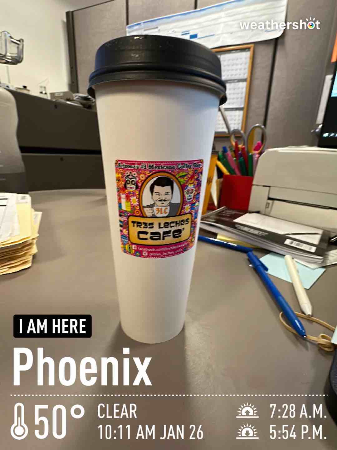 Weather in Phoenix, 50°F — January 26, 2023 (community photo)