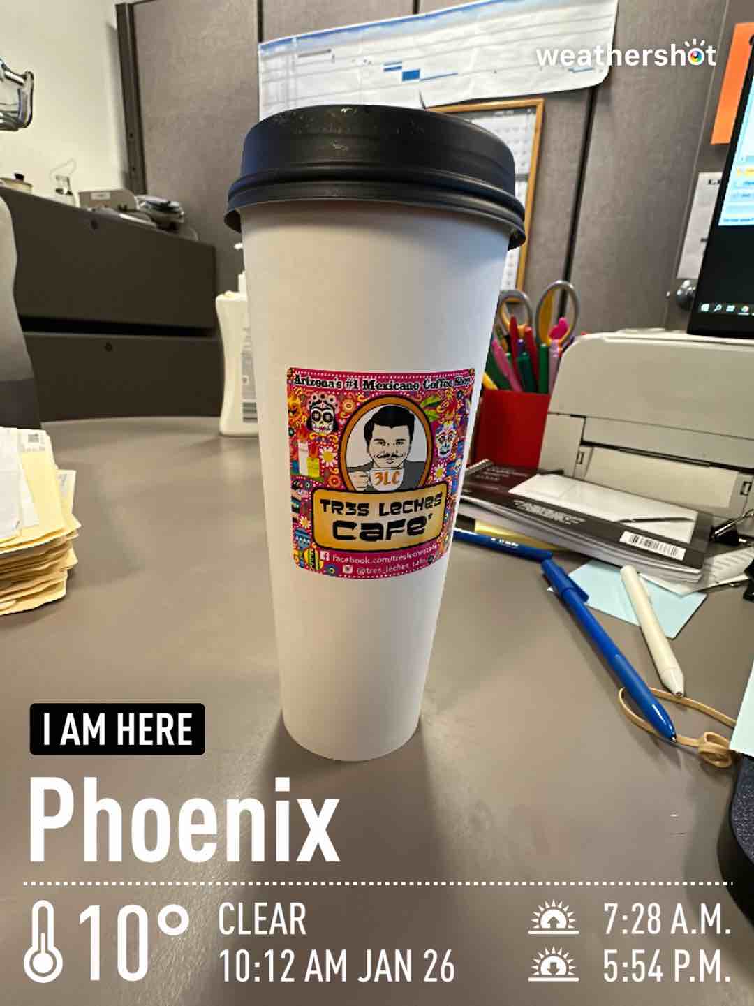Weather in Phoenix, 50°F — January 26, 2023 (community photo)