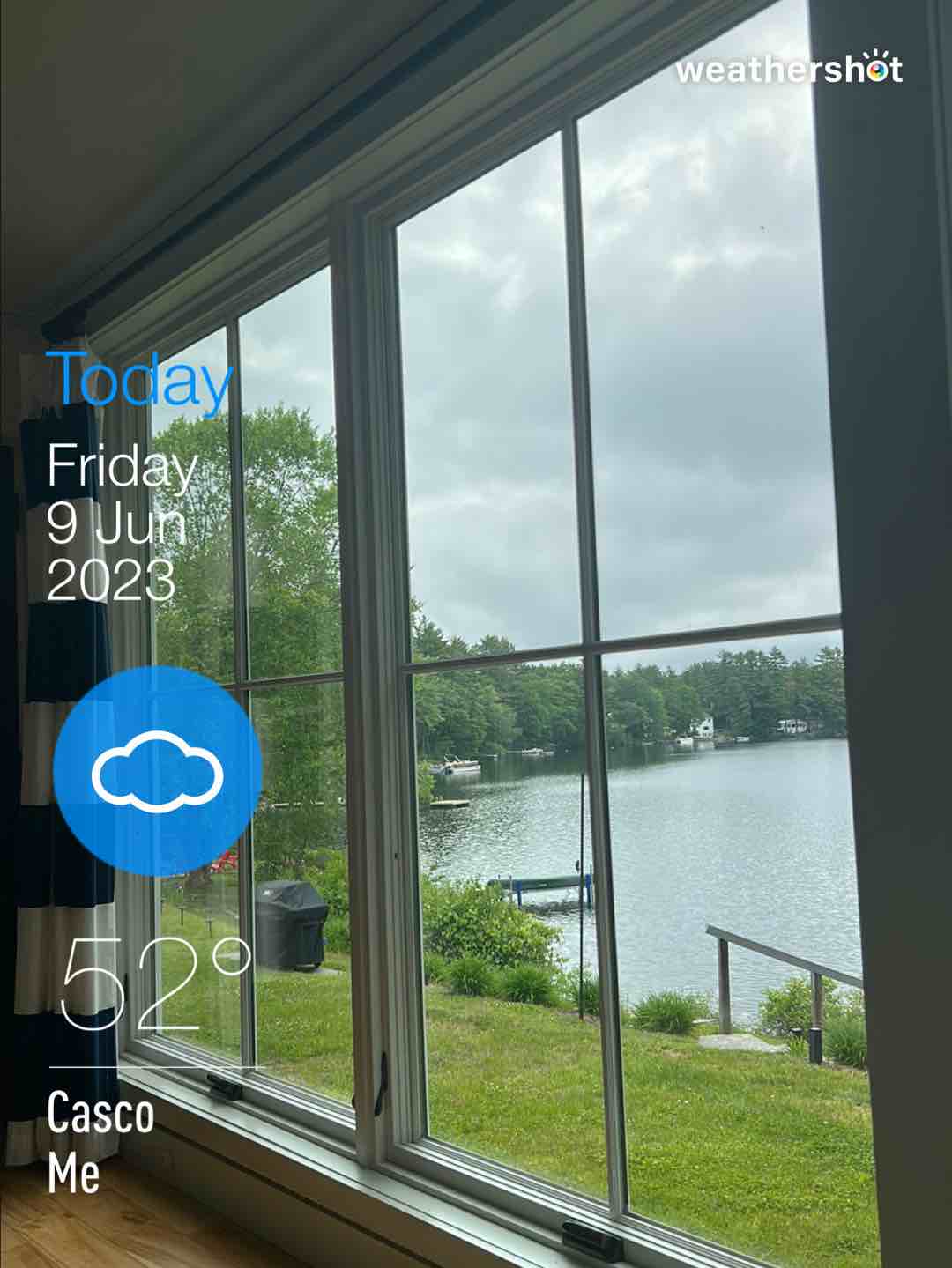 Cloudy weather in Casco, 52°F — June 9, 2023 (community photo)