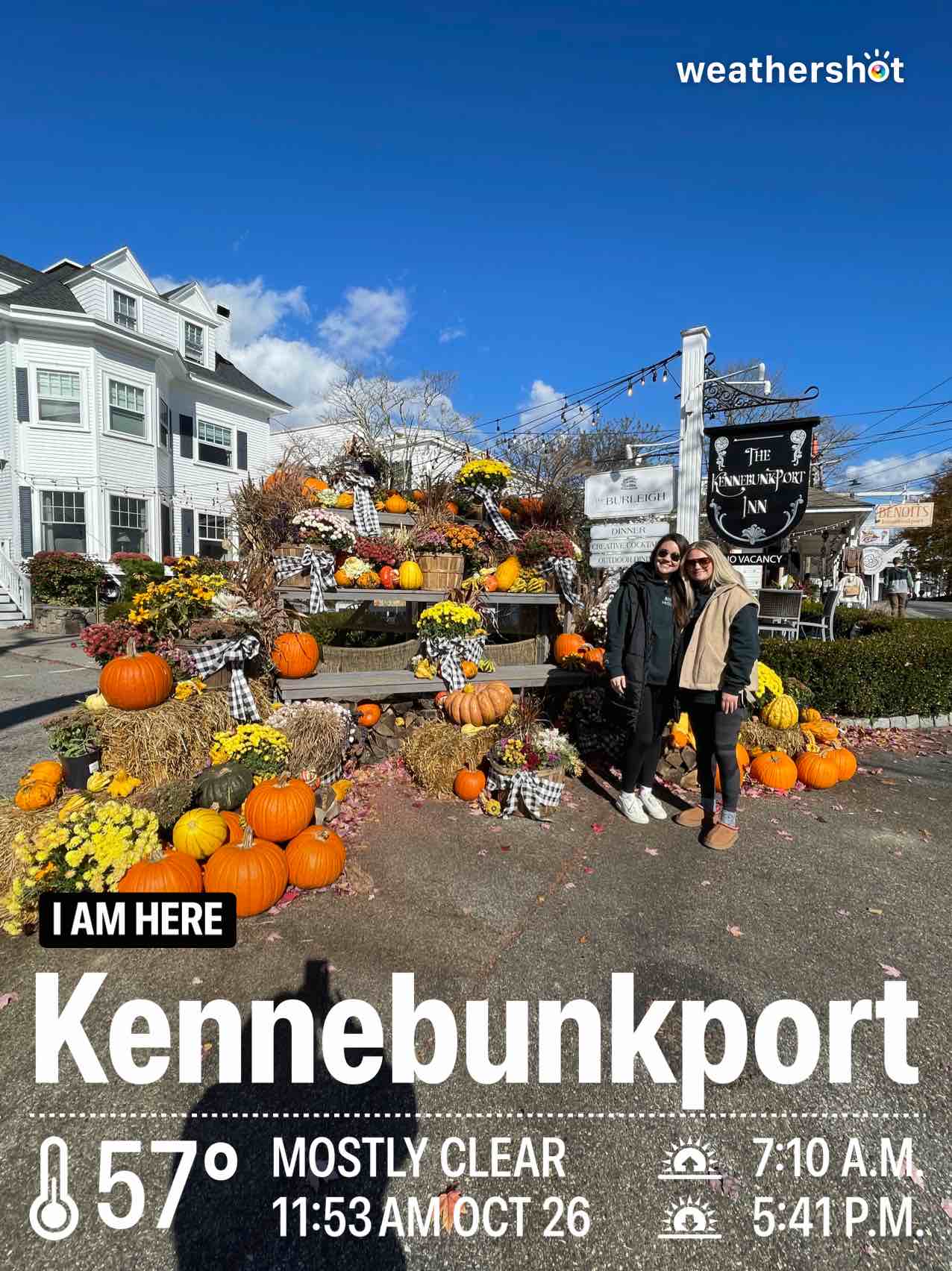 Weather in Kennebunkport, 57°F — October 26, 2024 (community photo)