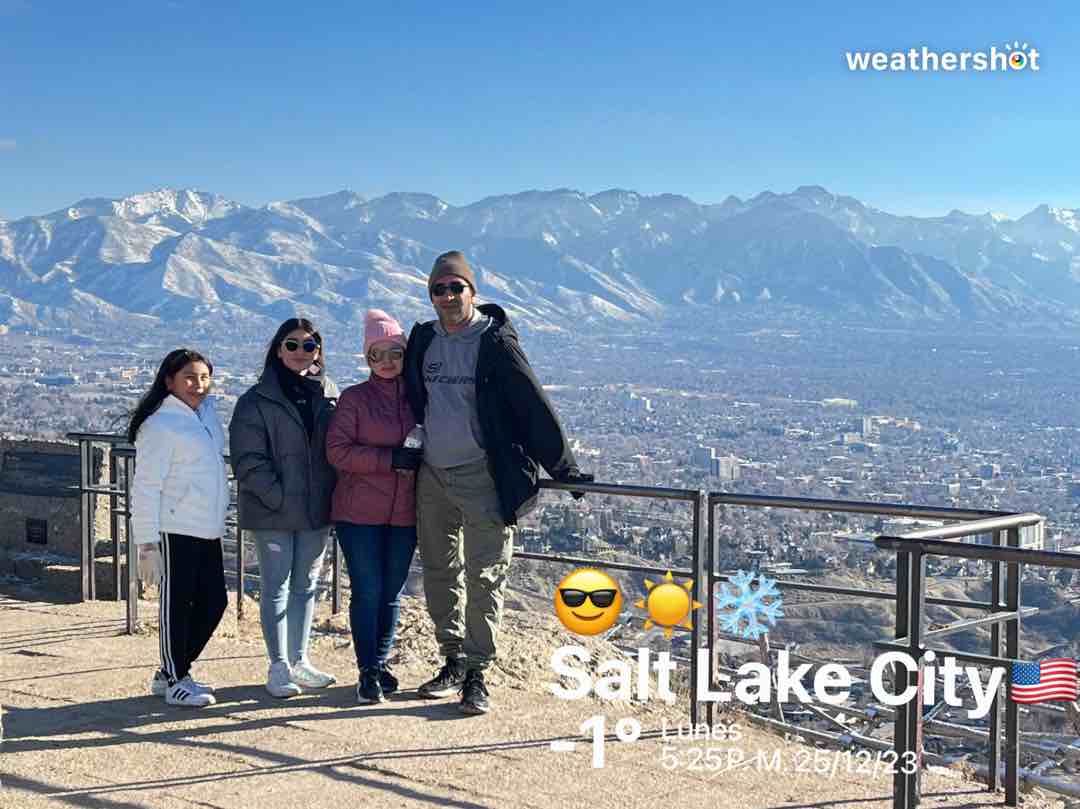 Clear weather in Salt Lake City, 30°F — December 25, 2023 (community photo)