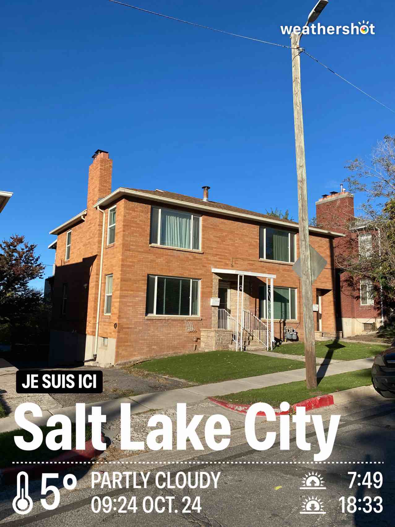 Weather in Salt Lake City, 41°F — October 24, 2024 (community photo)