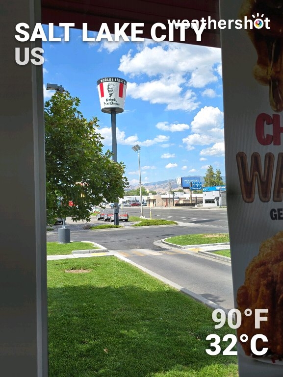Weather in Salt Lake City, 73°F — July 19, 2025 (community photo)