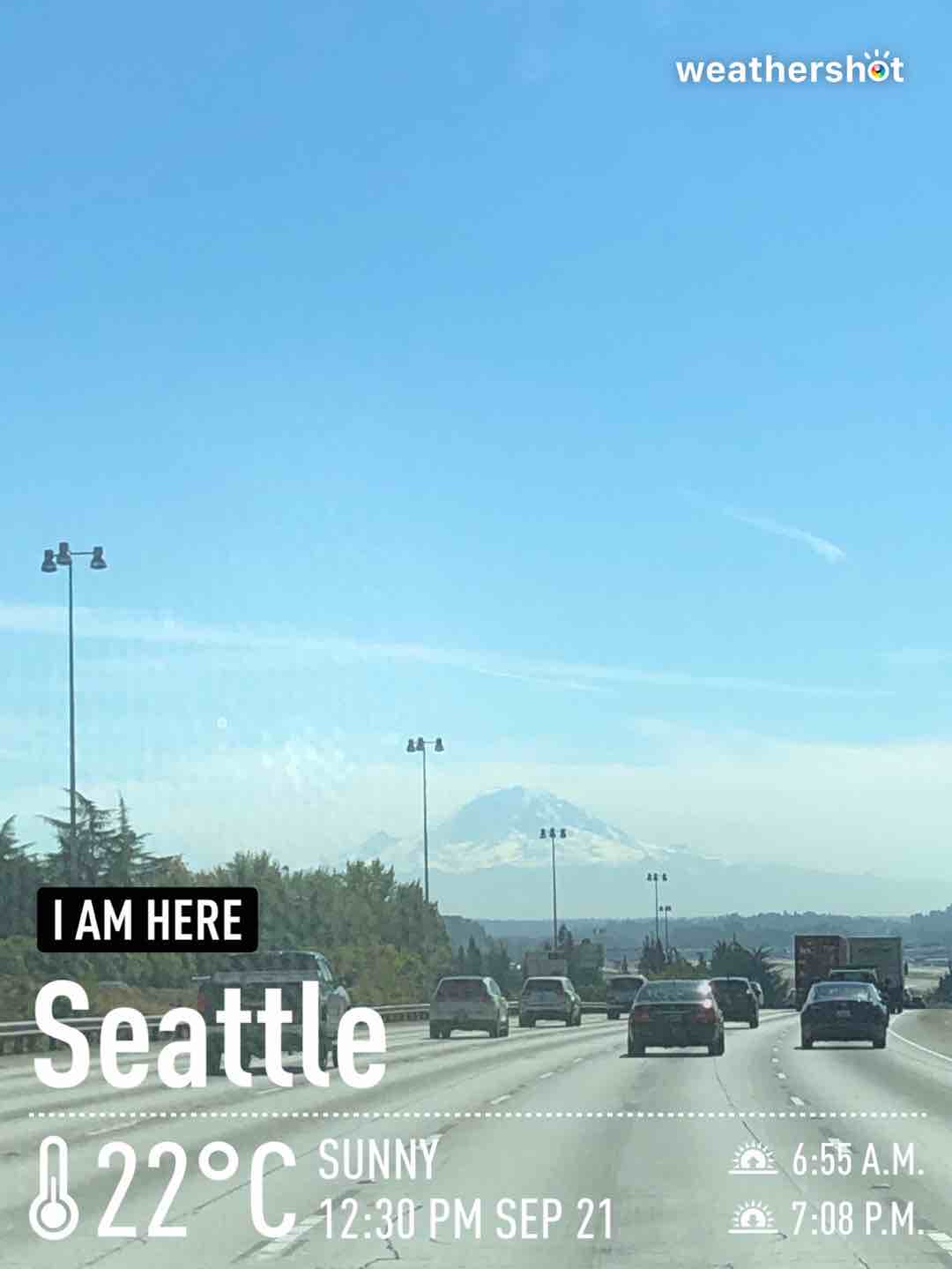 Sunny weather in Seattle, 72°F — September 21, 2021 (community photo)