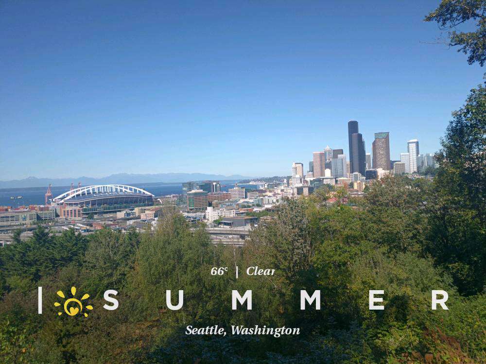 Sunny weather in Seattle, 66°F — September 6, 2022 (community photo)