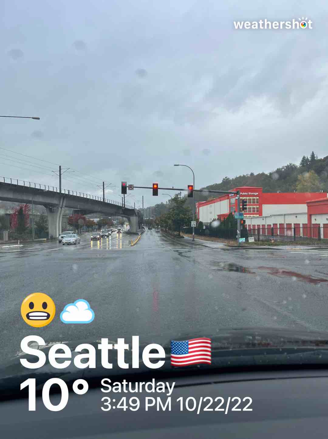 Cloudy weather in Seattle, 50°F — October 22, 2022 (community photo)