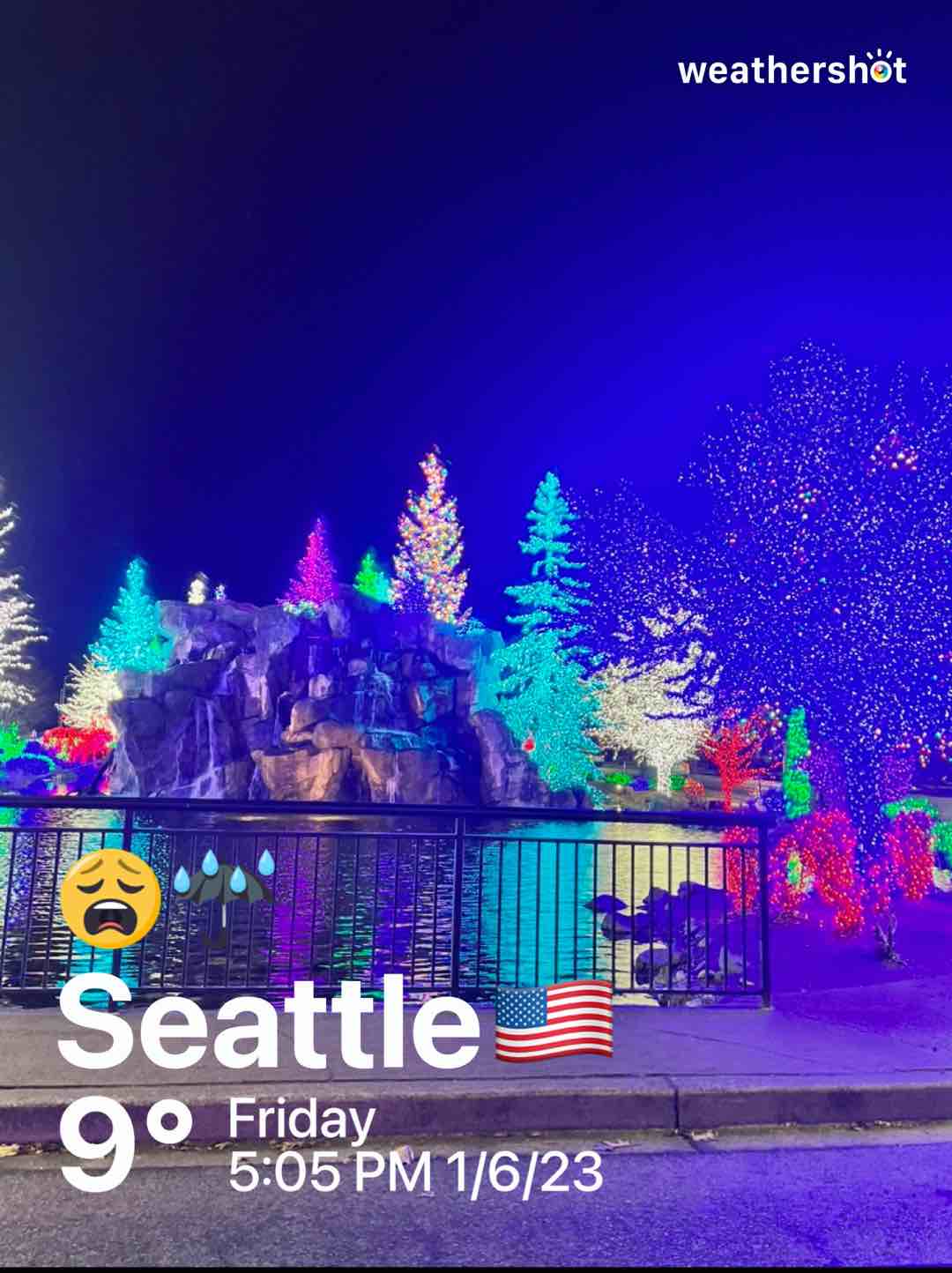 Rainy weather in Seattle, 48°F — January 6, 2023 (community photo)