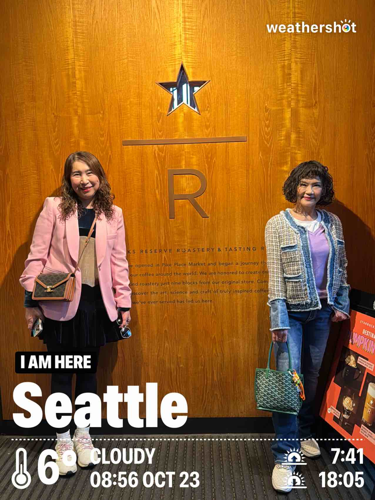 Cloudy weather in Seattle, 43°F — October 23, 2024 (community photo)