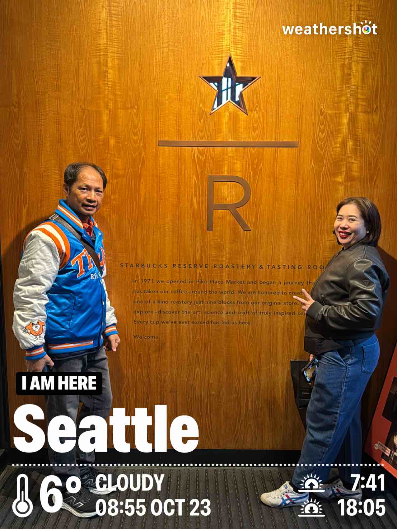 Cloudy weather in Seattle, 43°F — October 23, 2024 (community photo)