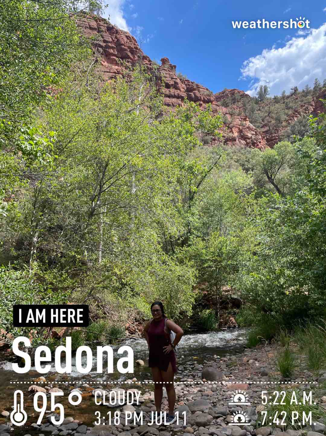 Cloudy weather in Sedona, 95°F — July 11, 2022 (community photo)
