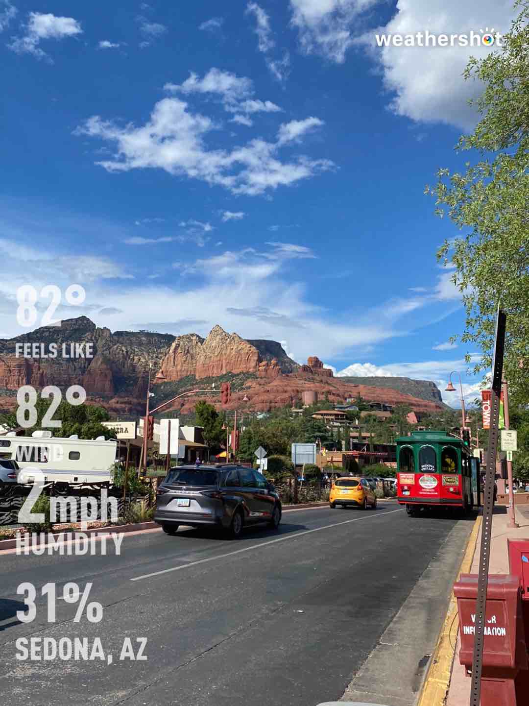 Weather in Sedona, 82°F — September 14, 2023 (community photo)