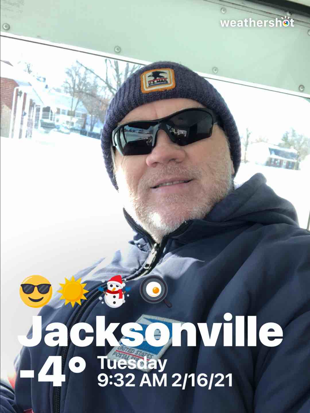 Clear weather in Jacksonville, -4°F — February 16, 2021 (community photo)