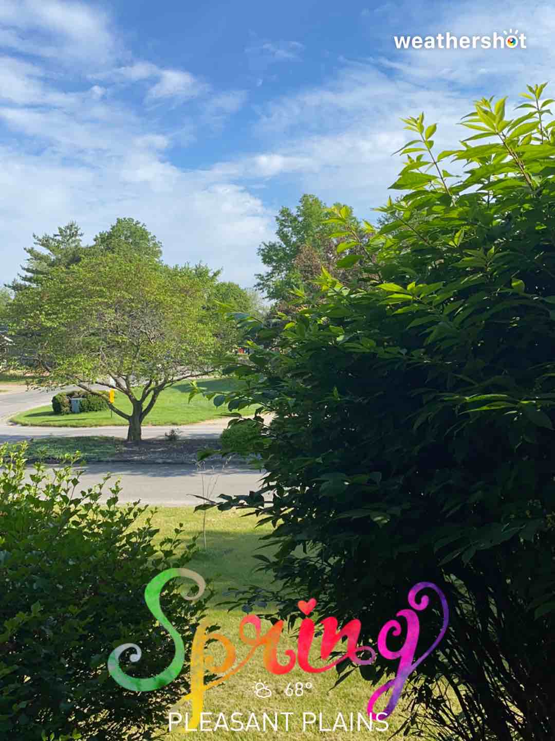 Partly cloudy weather in Pleasant Plains, 68°F — May 23, 2021 (community photo)