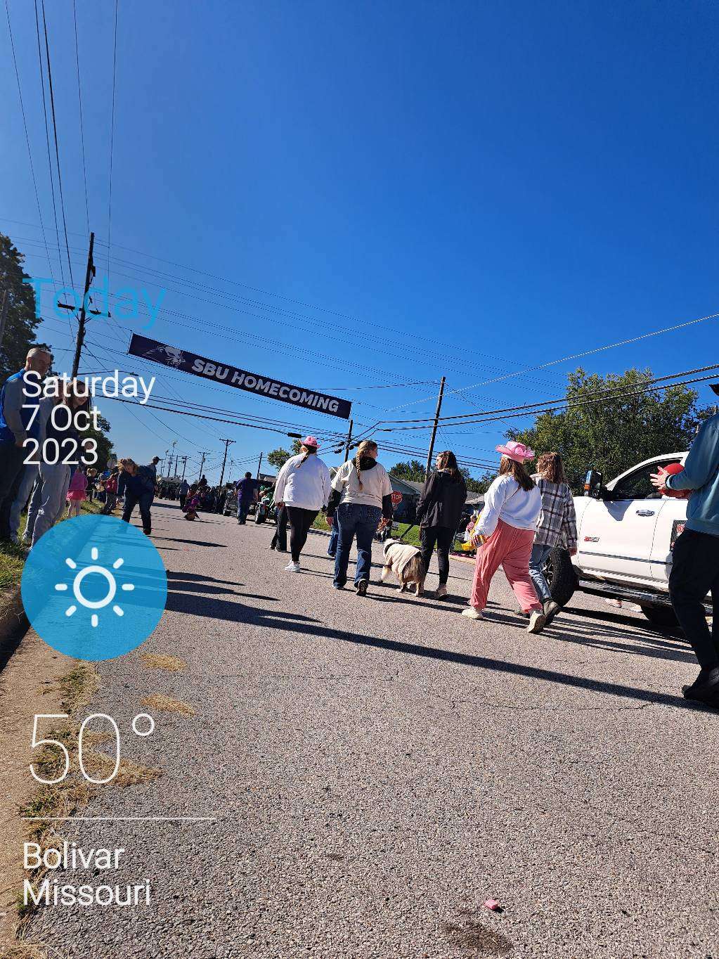 Sunny weather in Bolivar, 50°F — October 7, 2023 (community photo)