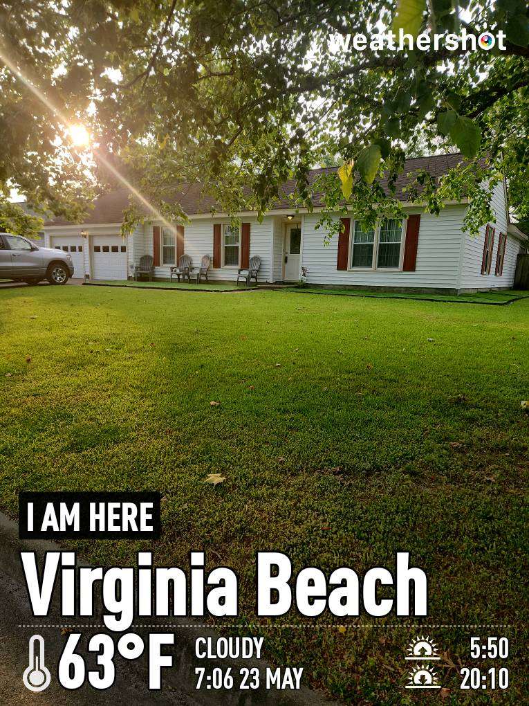 Cloudy weather in Virginia Beach, 63°F — May 23, 2023 (community photo)