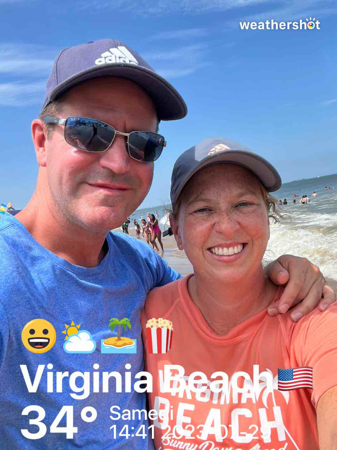 Partly cloudy weather in Virginia Beach, 93°F — July 29, 2023 (community photo)