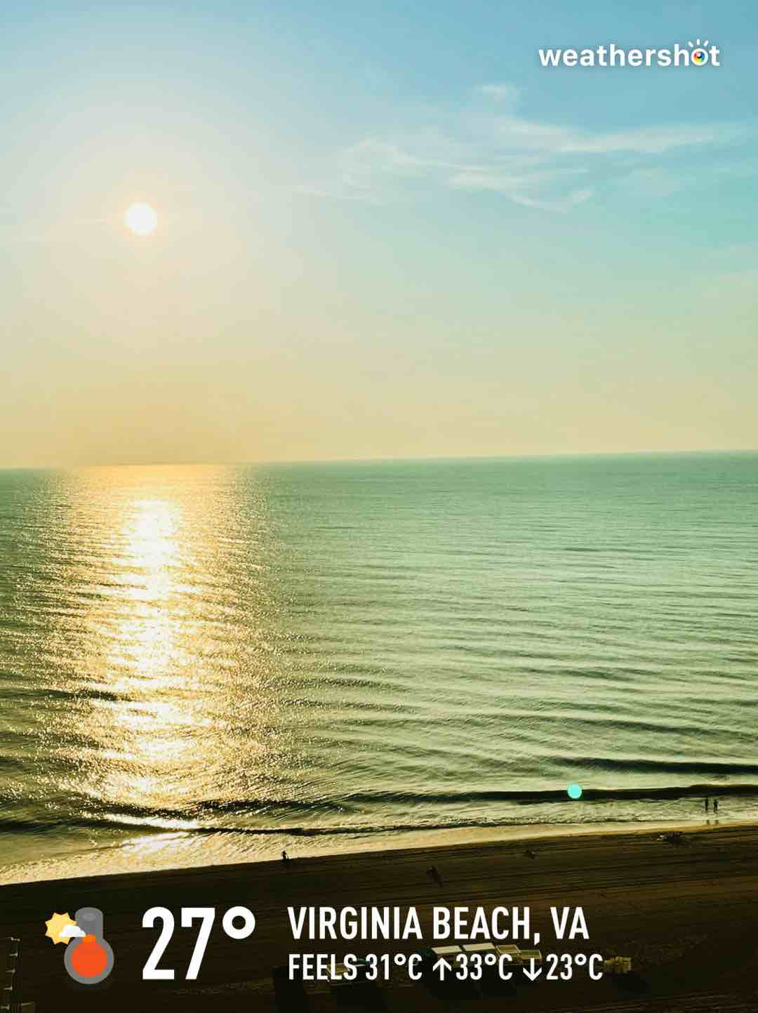 Partly cloudy weather in Virginia Beach, 81°F — August 15, 2023 (community photo)