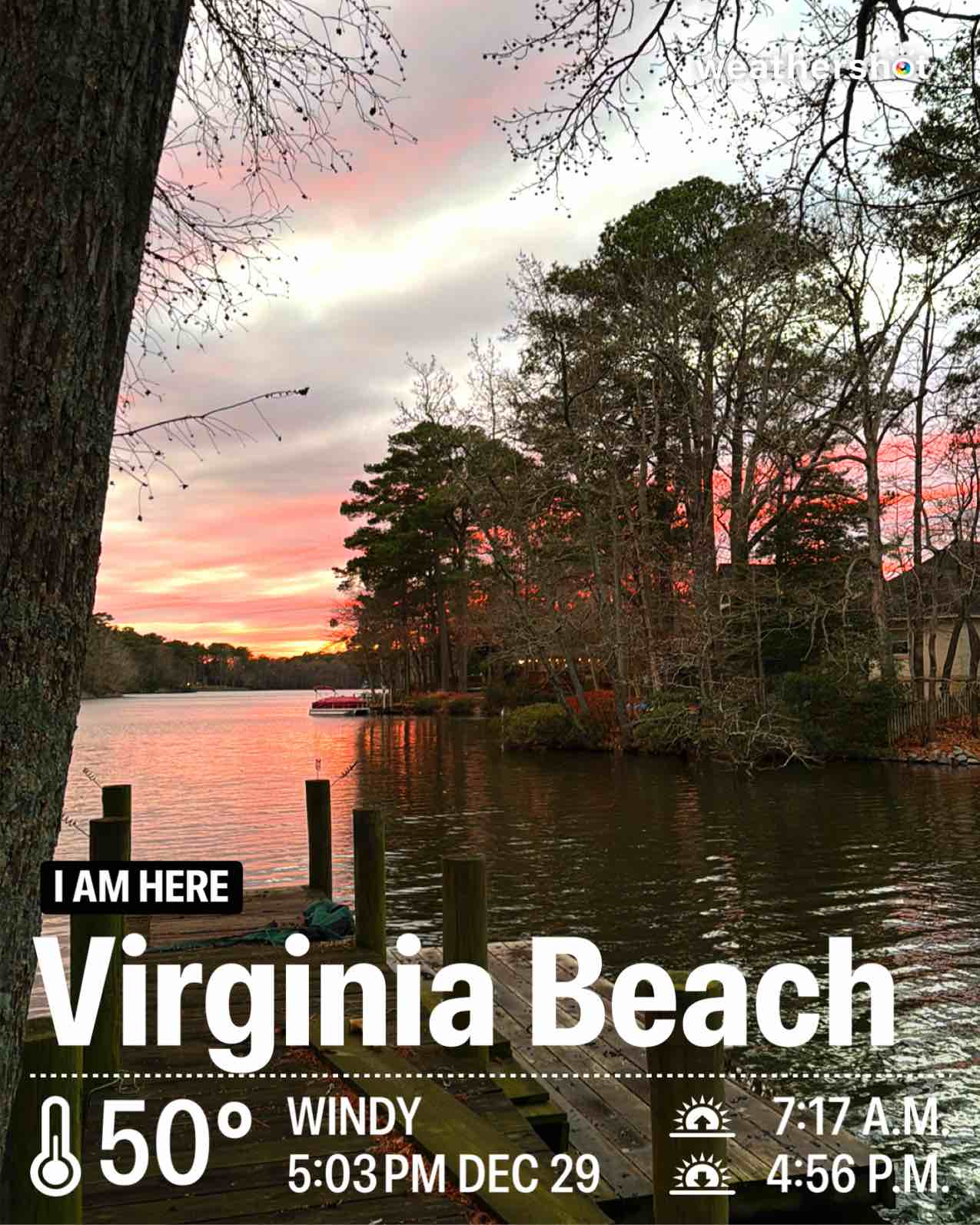 Clear weather in Virginia Beach, 50°F — December 29, 2025 (community photo)